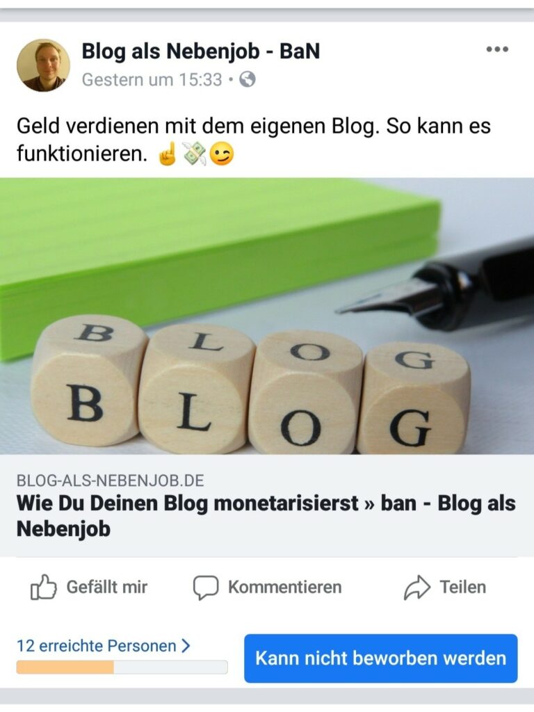 Organische Reichweite auf Facebook - Facebook Marketing Tipps - Erreichte Personen Januar 2019