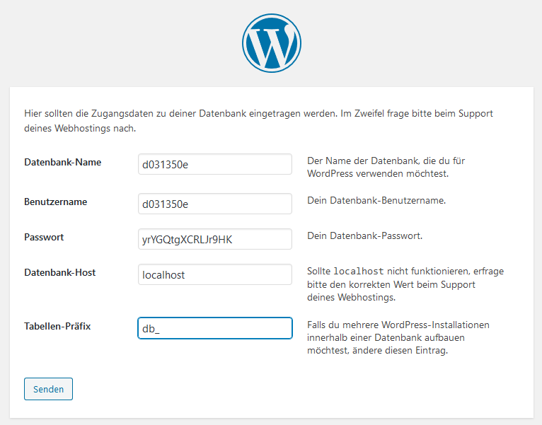 WordPress Tutorial deutsch - Datenbank
