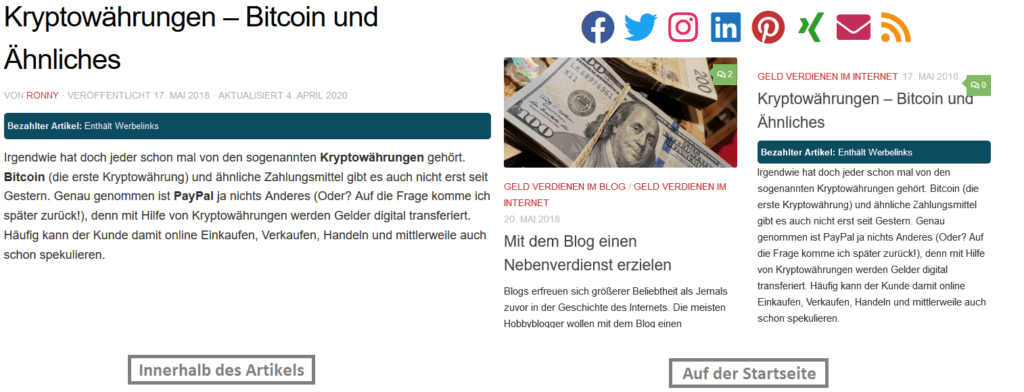 werbung schalten - bezahlte artikel