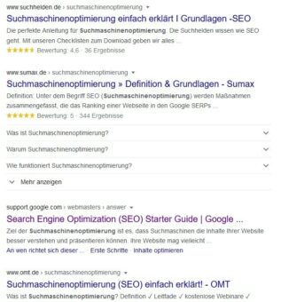 Konkurrenz mittels Google analysieren