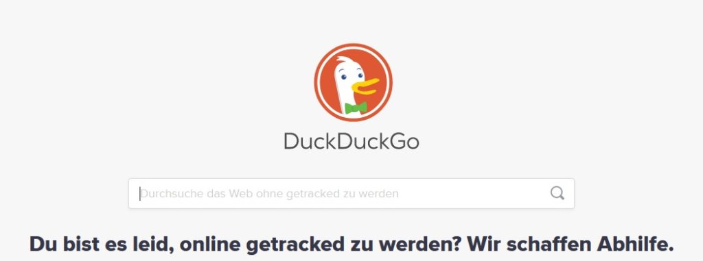 Stop Tracking mit DuckDuckGo