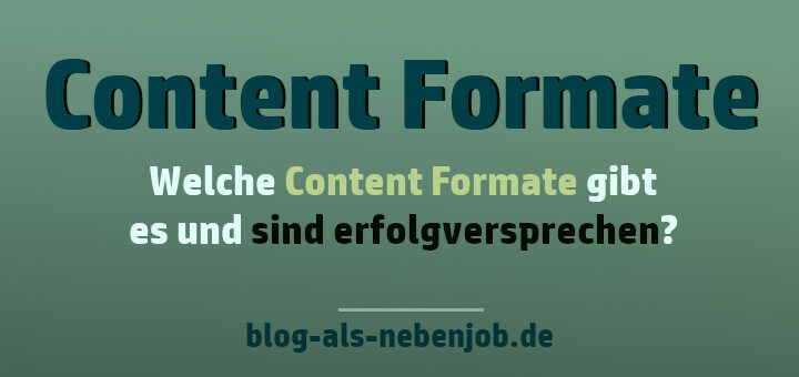 Content Formate die Erfolg versprechen