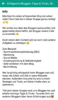 Facebook Gruppen Infos