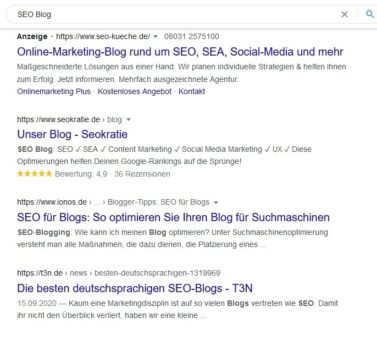 SEO Blogs finden