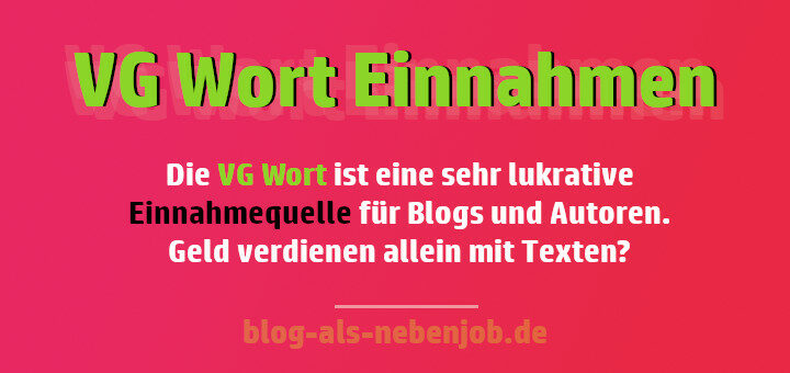 VG Wort als Einnahmequelle für Autoren