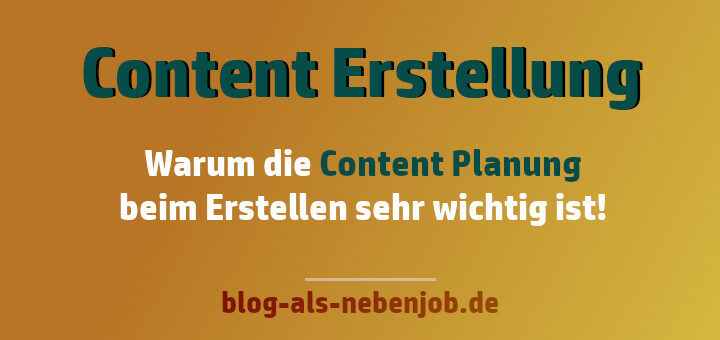 Content Erstellung und Content Planung