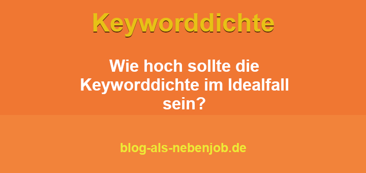 Die Keyworddichte im SEO