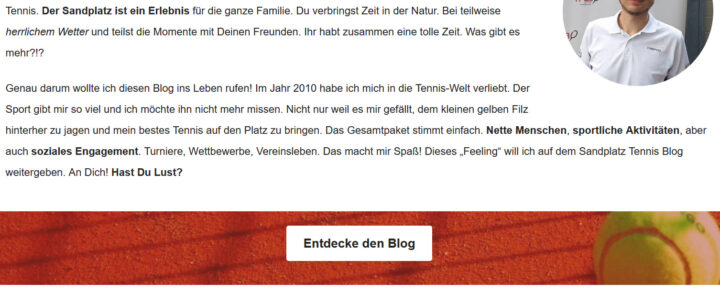 Den Blog entdecken mittels Buttons