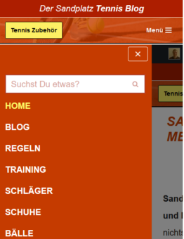 mobile Navigation des Blogs